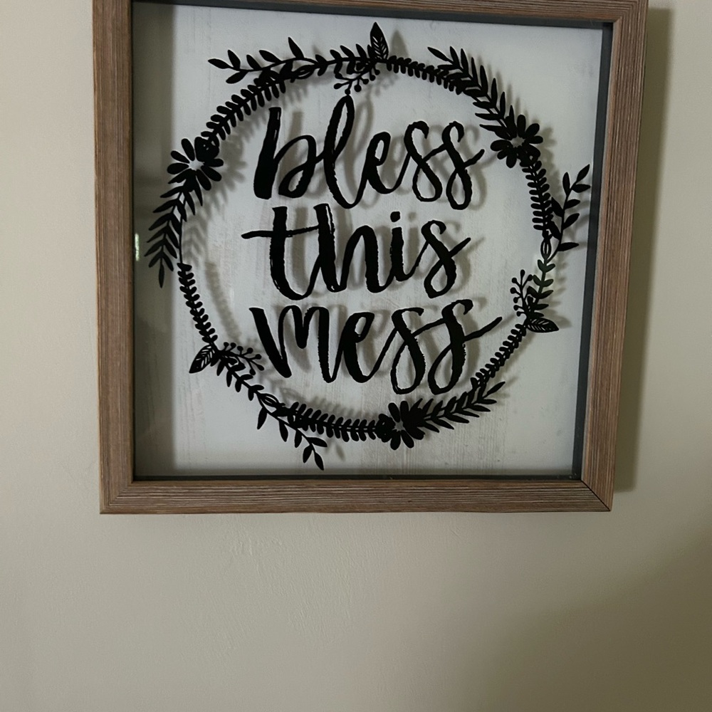 Black and Brown Wall Decor - Bless This Mess